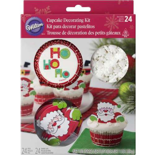 Santa Themed Cupcake Decorating Kit